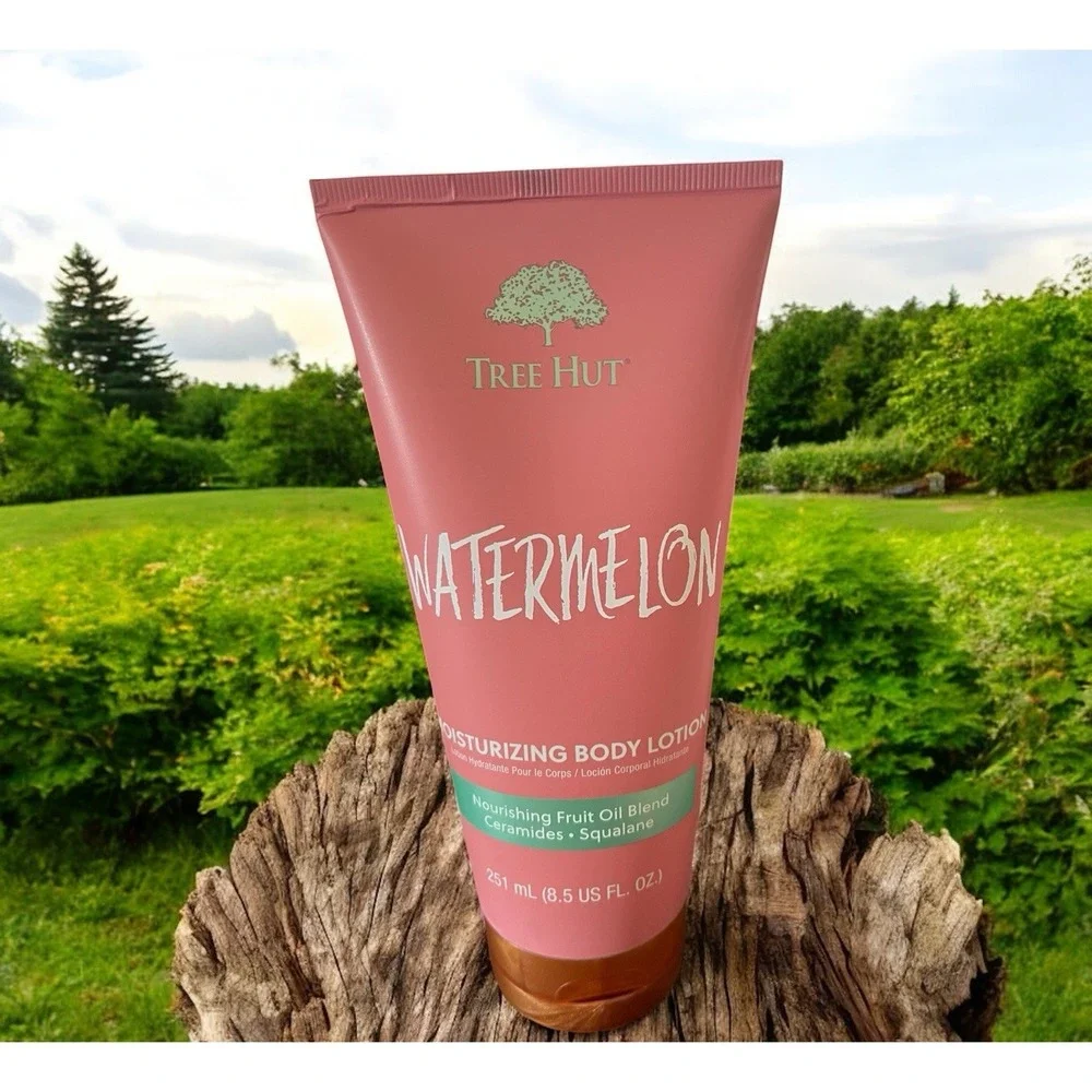 Spa Peach Watermelon Body Lotion My Home Body Shower Loofah Puff Gift Basket NEW - Picture 5 of 7